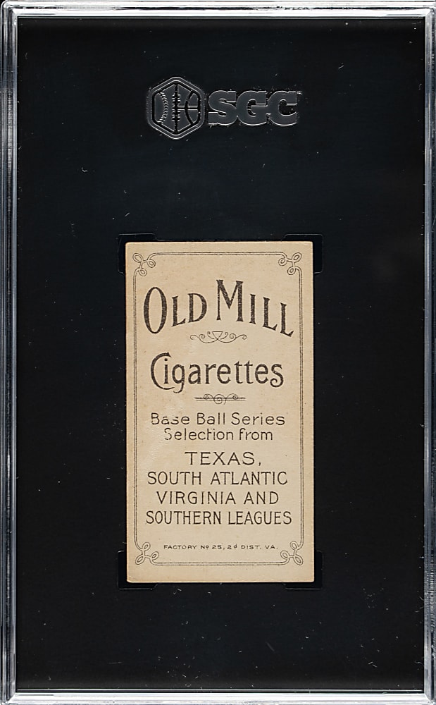 1909-1911 T206 White Border James Westlake Southern Leaguer SGC GOOD 2 - Old Mill Back