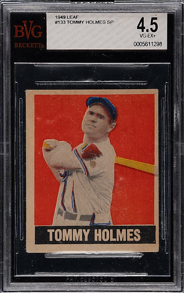 1948-1949 Leaf #133 Tommy Holmes Short Print BVG VG-EX+ 4.5