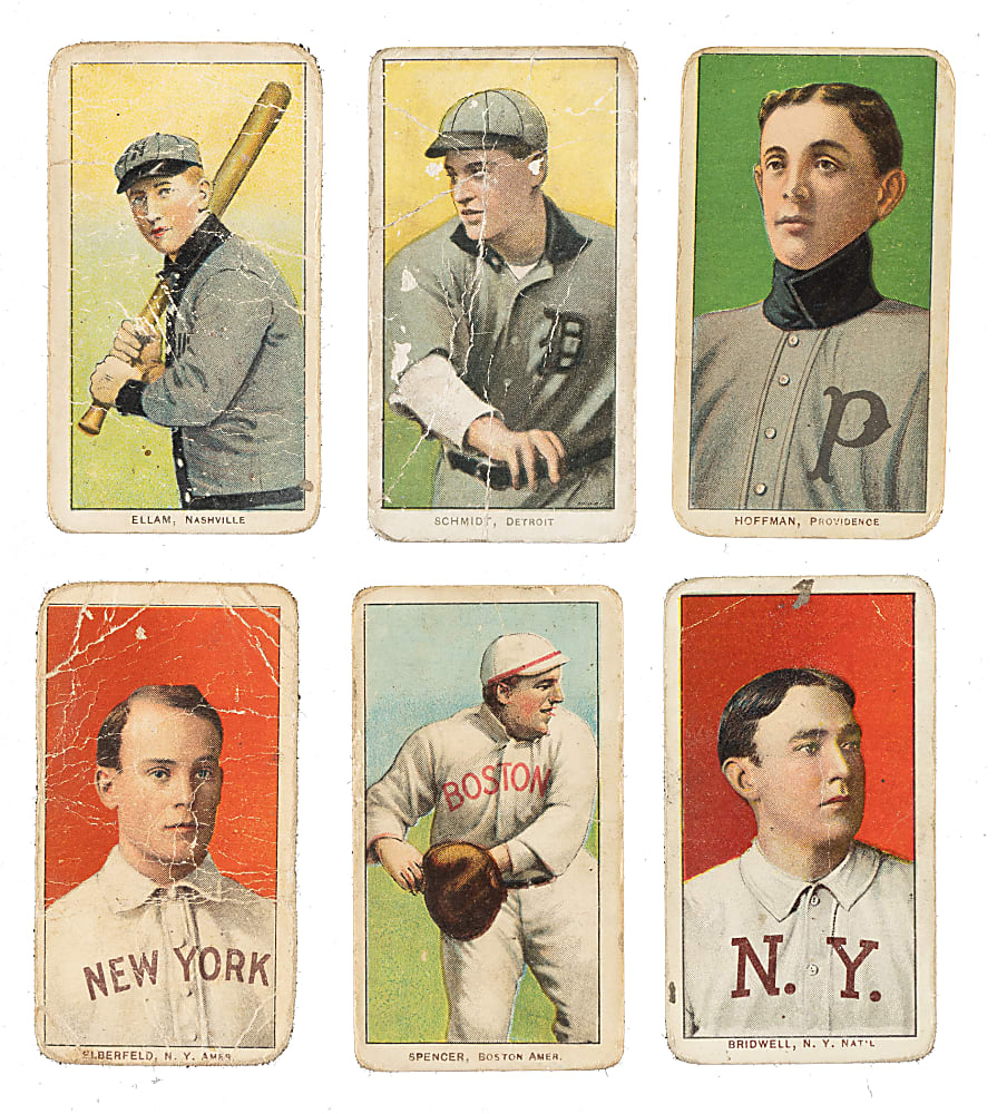 1909-1911 T206 White Border Collection (6) Including One Southern Leaguer