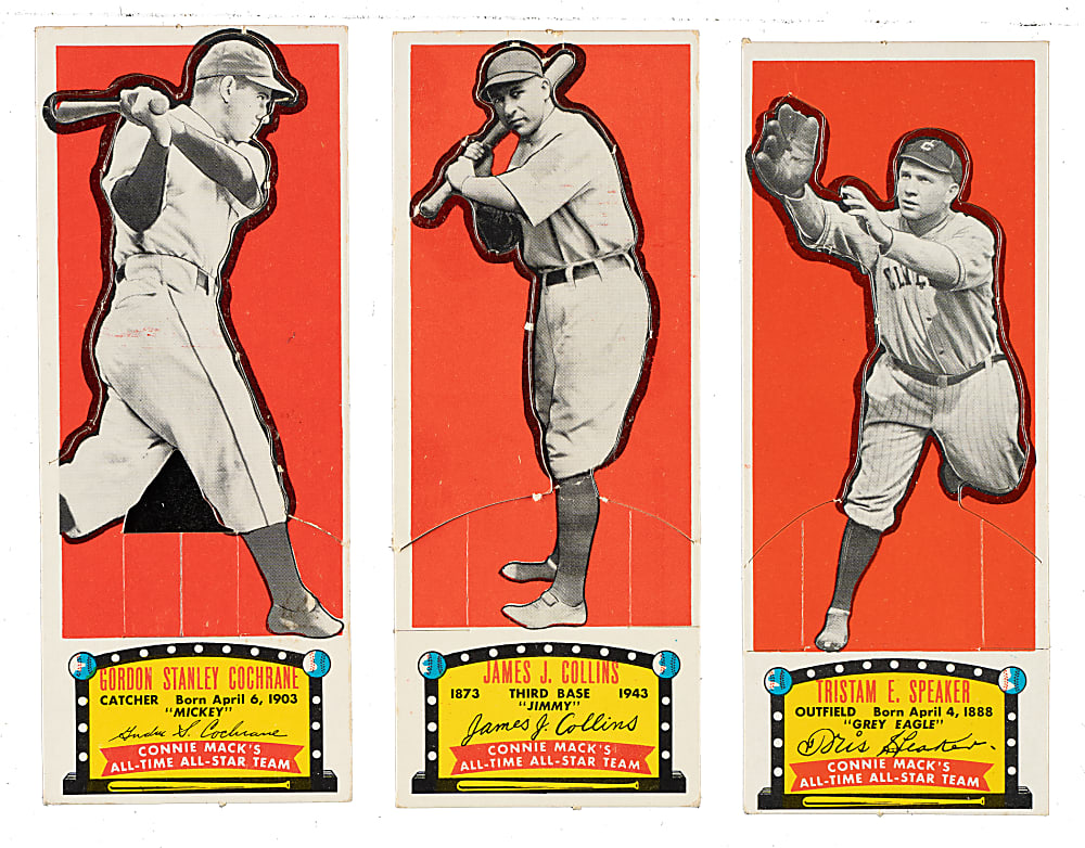 1951 Topps Connie Mack's All-Stars Trio: Mickey Cochrane, Jimmy Collins, and Tris Speaker