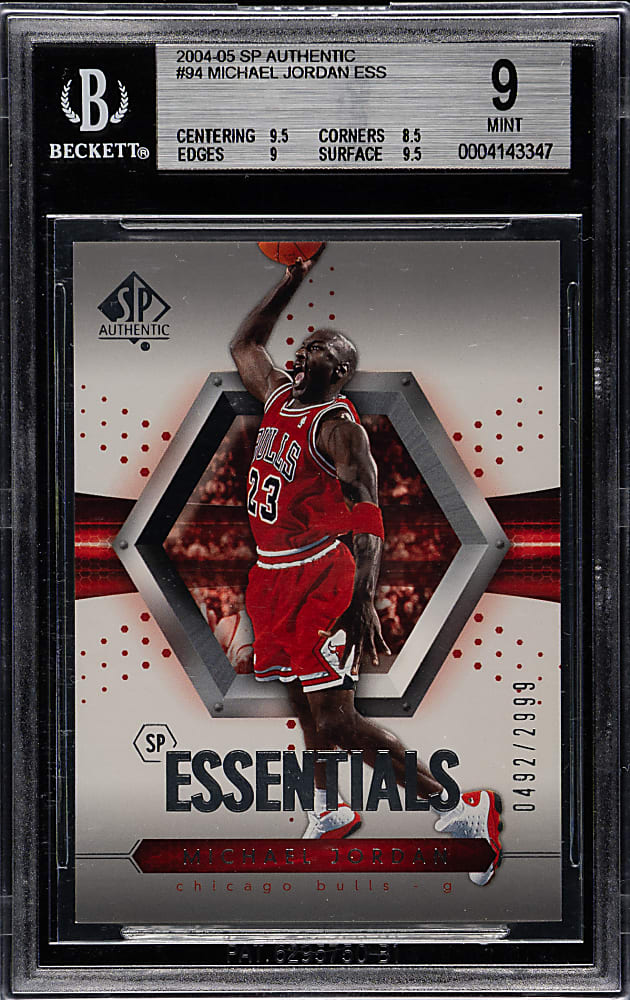 2004-2005 Upper Deck SP Authentic Basketball #94 Michael Jordan 492/2,999 BGS MINT 9