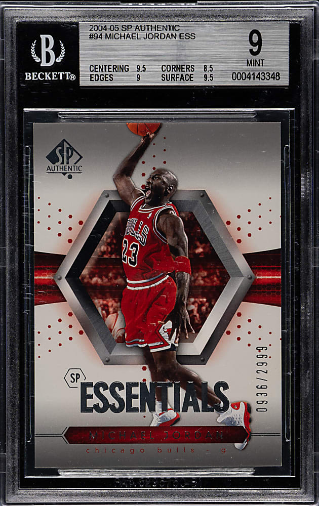 2004-2005 Upper Deck SP Authentic Basketball #94 Michael Jordan 936/2,999 BGS MINT 9