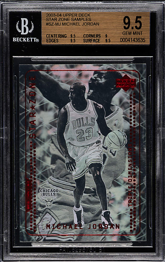 2003-2004 Upper Deck All-Star Game Star Zone Sample Basketball #SZ-MJ Michael Jordan BGS GEM MINT 9.5