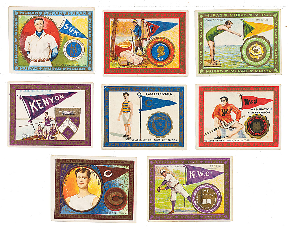 Circa 1910s T51 and T6 Murad "College Series" Collection (12) Including Williams Basketball