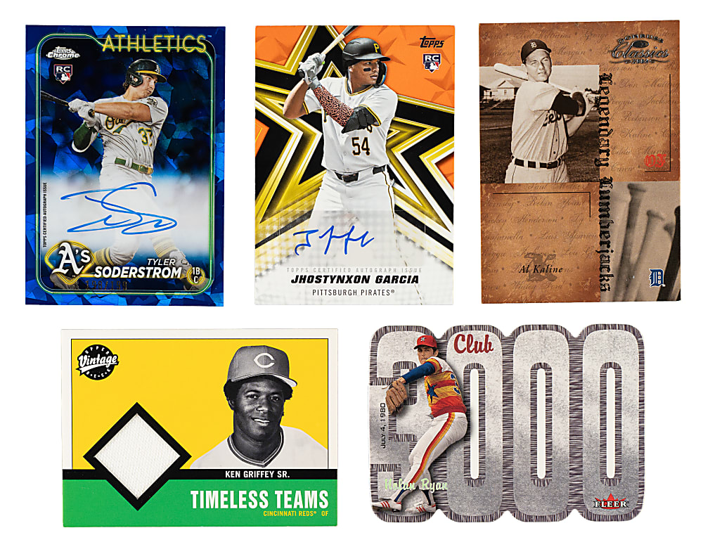 2000 to 2026 Topps, Bowman, and Fleer Collection (10) Including Five Autograph and Relic Cards