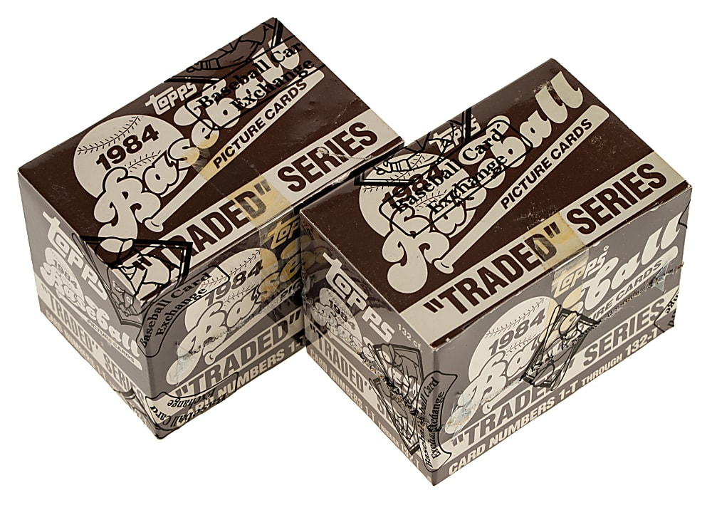 1984 Topps Traded Unopened Factory Set Pair - BBCE (Tape Intact)