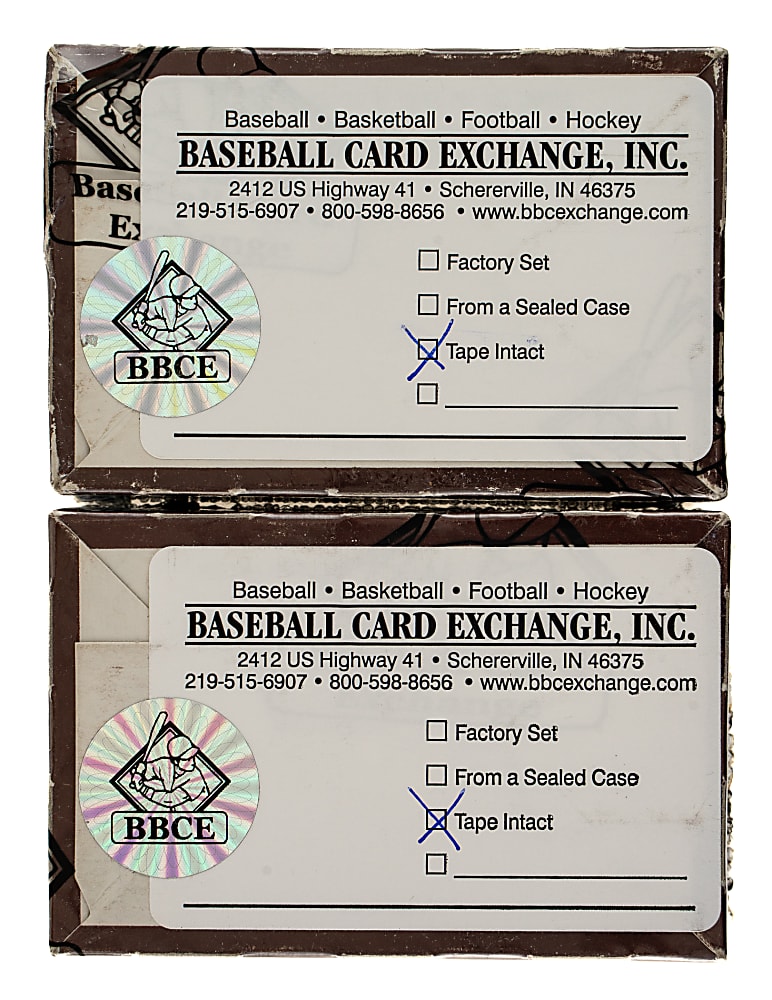 1984 Topps Traded Unopened Factory Set Pair - BBCE (Tape Intact)
