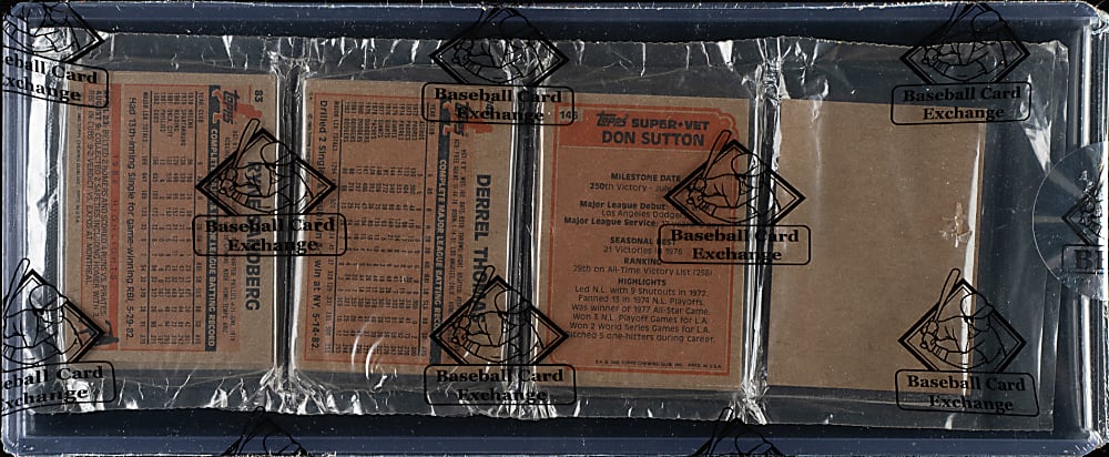1983 Topps Unopened Rack Pack - Ryne Sandberg Rookie on Back - BBCE