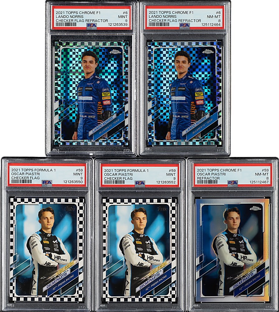 2021 Topps Chrome F1 PSA-Graded Collection (11) Including Lewis Hamilton and Max Verstappen