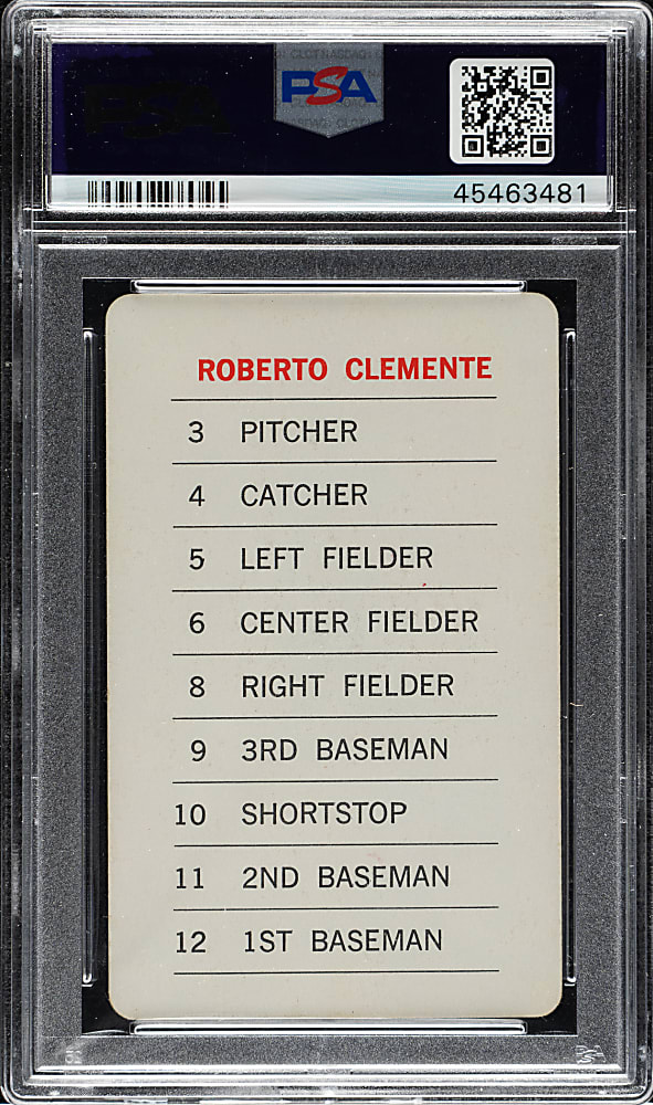 1970 Milton Bradley Roberto Clemente PSA MINT 9