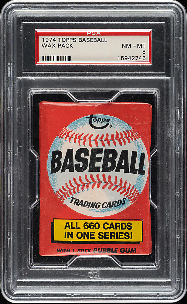 1974 Topps Unopened Wax Pack PSA NM-MT 8
