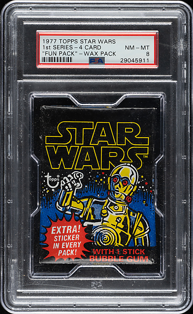 1977 Topps "Star Wars" First Series Unopened "Fun Pack" Wax Pack PSA NM-MT 8
