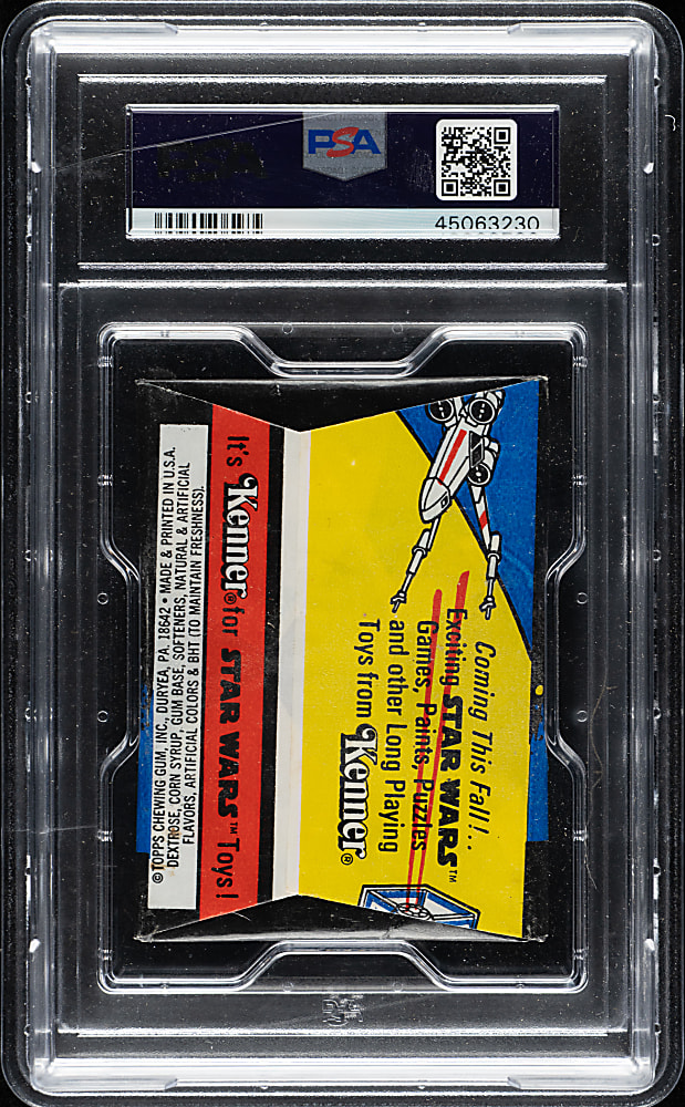 1977 Topps "Star Wars" Second Series Unopened "Fun Pack" Wax Pack in First Series Wrapper PSA NM-MT 8