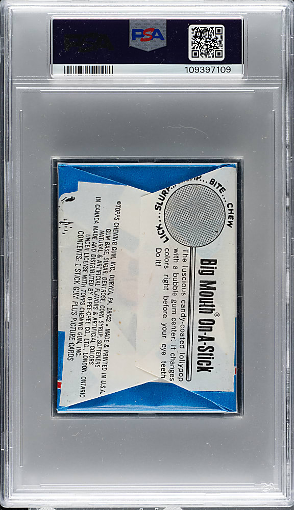1972 Topps "U.S. Presidents" Unopened Wax Pack PSA NM-MT 8