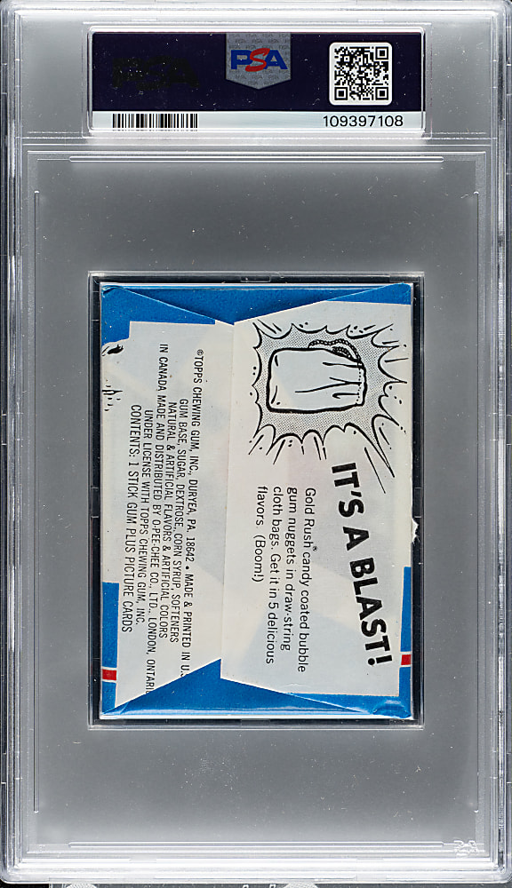 1972 Topps "U.S. Presidents" Unopened Wax Pack PSA Authentic - George Washington on Back