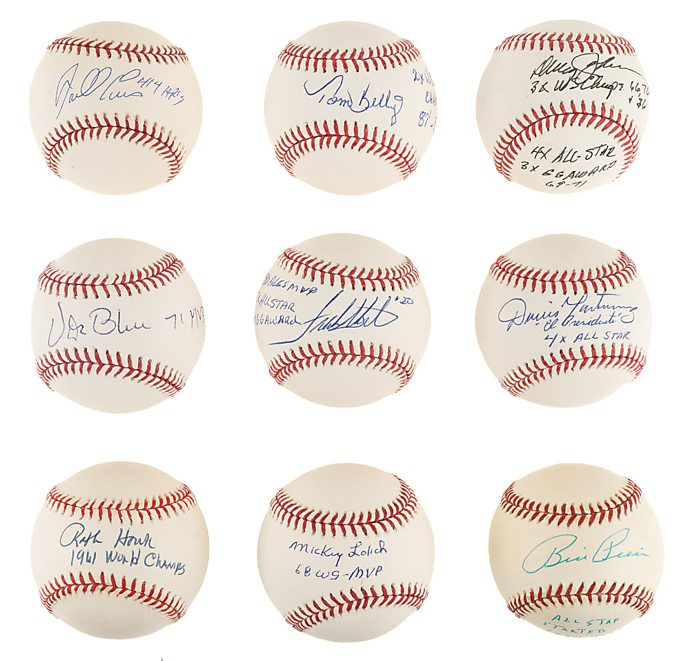 Single-Signed Baseball Collection (15) Including Willie Randolph and Omar Vizquel - JSA, Beckett, and PSA/DNA