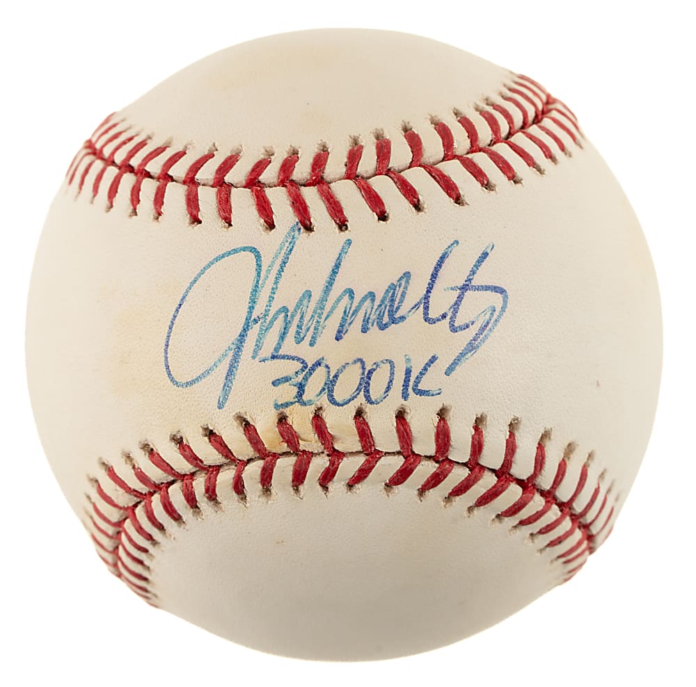 John Smoltz Single-Signed Baseball with "3000K" Inscription - Beckett