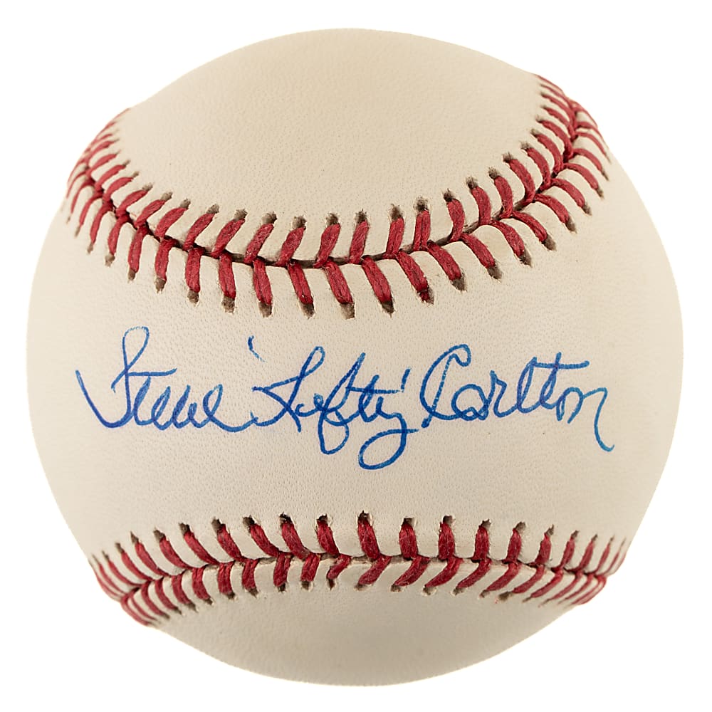 Steve "Lefty" Carlton Single-Signed Baseball - PSA/DNA