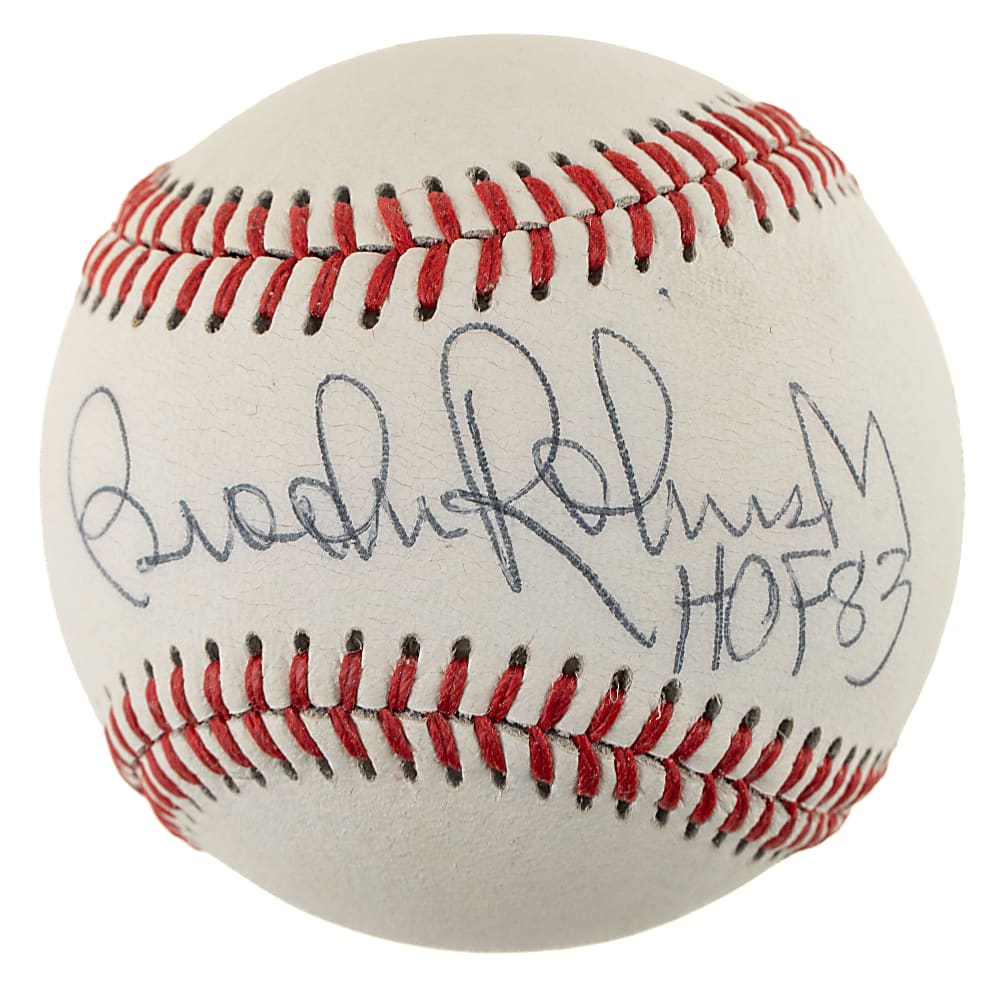 Brooks Robinson Single-Signed Baseball with "HOF 83" Inscription - JSA