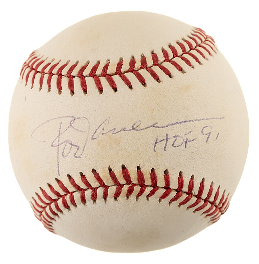 Rod Carew Single-Signed Baseball with "HOF 91" Inscription - JSA