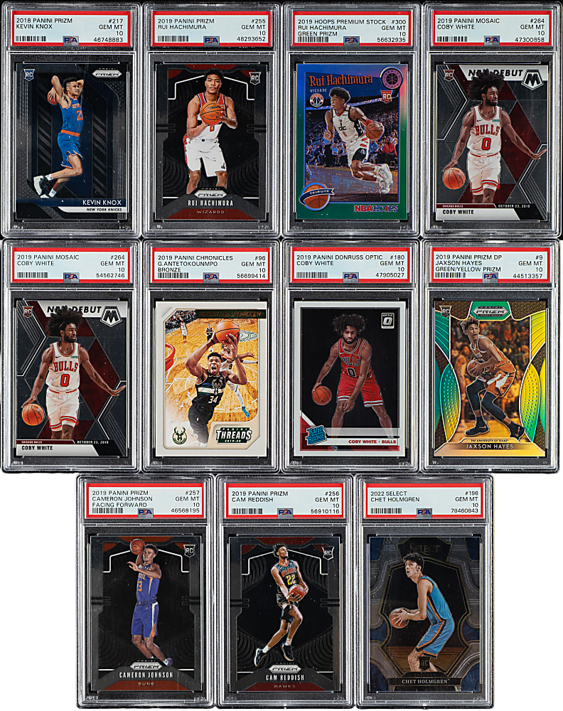 2014 to 2023 Panini Prizm, Select, and Phoenix Basketball PSA- and CGC-Graded Collection (17) Including Kevin Durant, Chet Holmgren, and Kareem Abdul-Jabbar