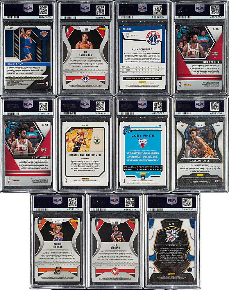 2014 to 2023 Panini Prizm, Select, and Phoenix Basketball PSA- and CGC-Graded Collection (17) Including Kevin Durant, Chet Holmgren, and Kareem Abdul-Jabbar