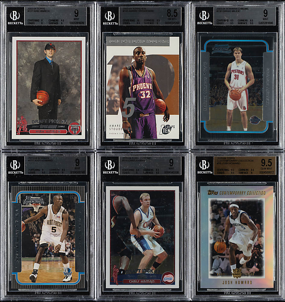 1998 to 2004 Bowman, Topps, and Upper Deck Basketball Rookie BGS-Graded Collection (16) Including Amare Stoudemire