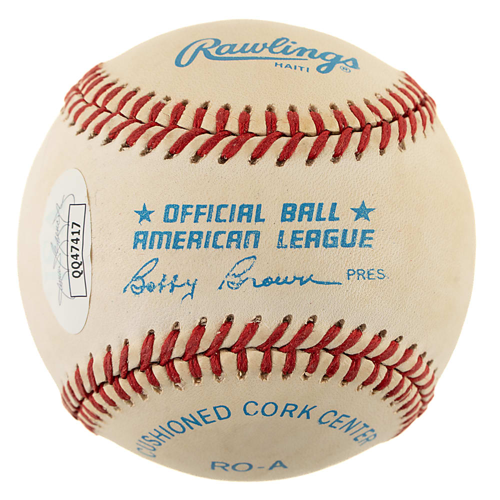 Jim "Catfish" Hunter Single-Signed Baseball - JSA