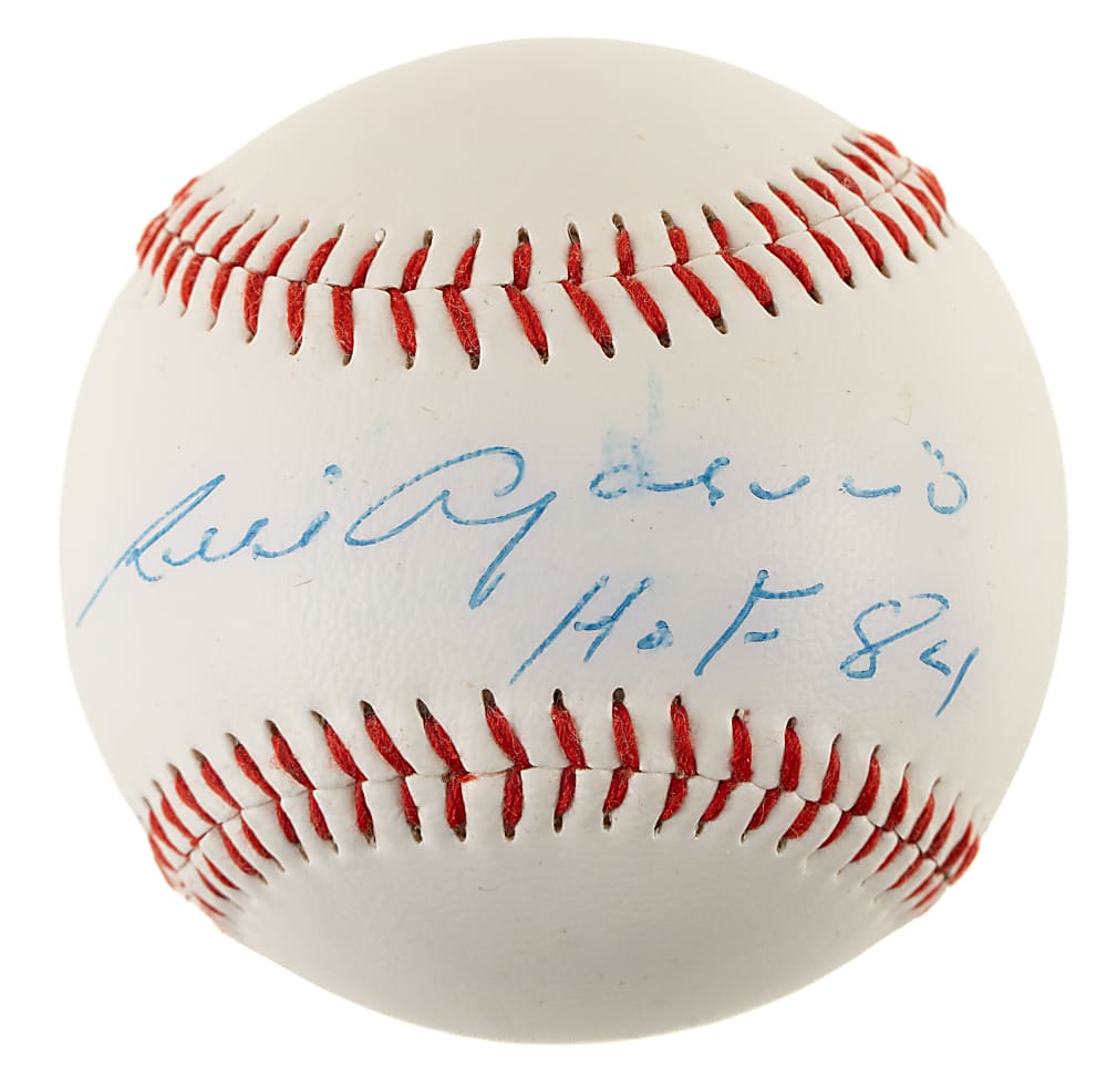 Luis Aparicio Single-Signed Baseball with "HOF 84" Inscription - JSA