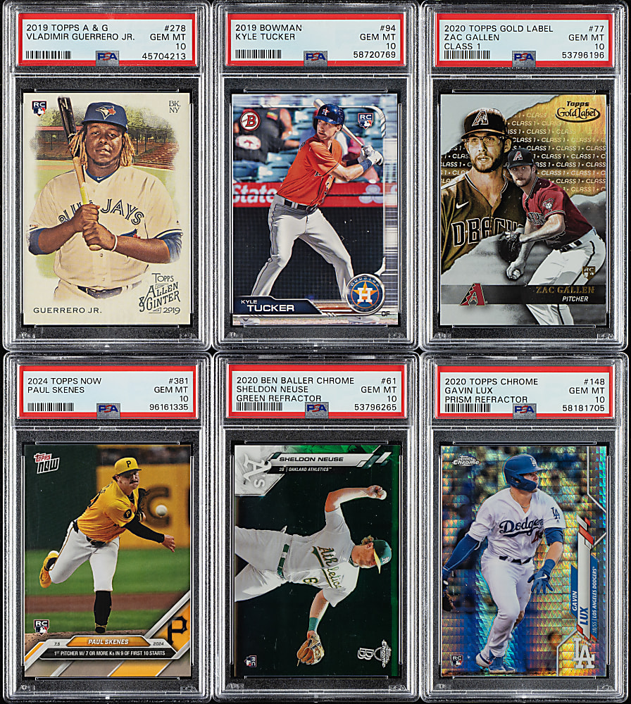 2012 to 2024 Topps and Bowman PSA- and BGS-Graded Rookie Collection (14) Kyle Tucker, Paul Skenes, and Vladimir Guerrero Jr.