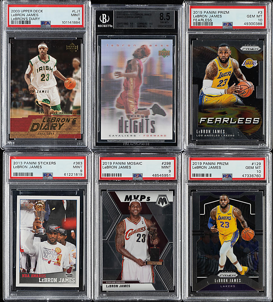 2003 to 2019 Panini and Upper Deck Basketball LeBron James PSA- and BGS-Graded Collection (10)