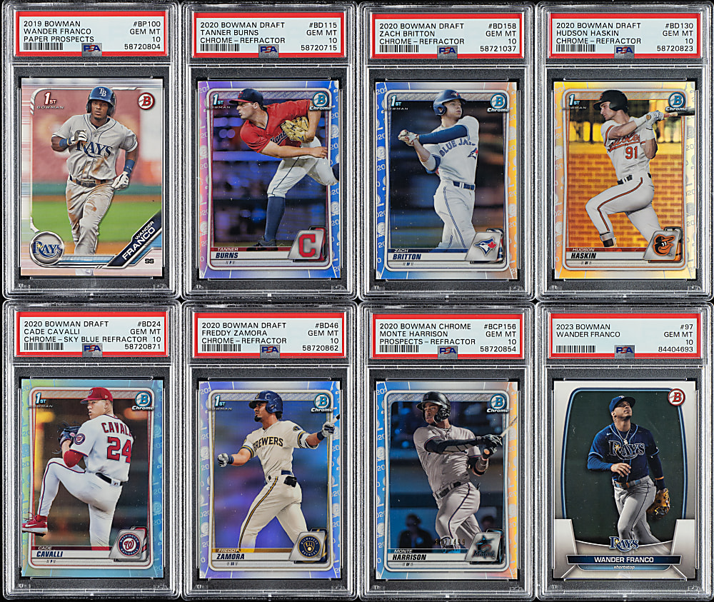 2017 to 2023 Bowman Draft PSA GEM MINT 10 Collection (14) Including Juan Soto, Ronald Acuna, and Fernando Tatis Jr.