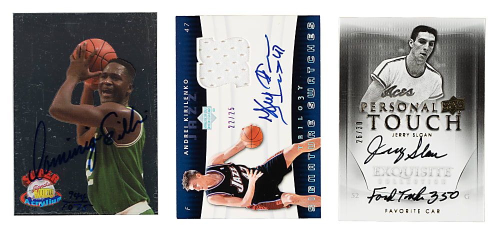 1995 to 2021 Upper Deck, Topps, and Panini Basketball Autograph and Relic Collection (9) Including Klay Thompson, DeMar DeRozan, and Chris Webber