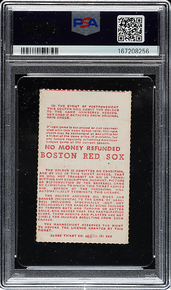 July 24, 1979 Boston Red Sox (vs. Oakland Athletics) Ticket Stub Signed by Carl Yastrzemski PSA/DNA EX-MT 6 with GEM MINT 10 Signature - Carl Yastrzemski 400th Home Run