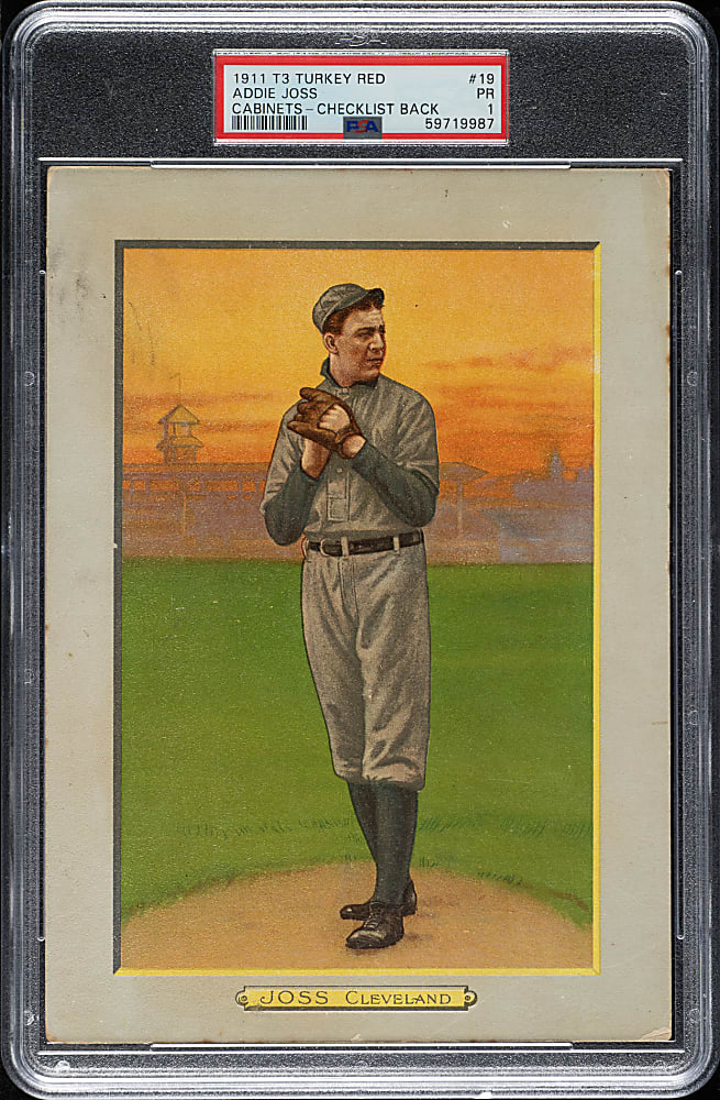 1911 T3 Turkey Red #19 Addie Joss PSA POOR 1