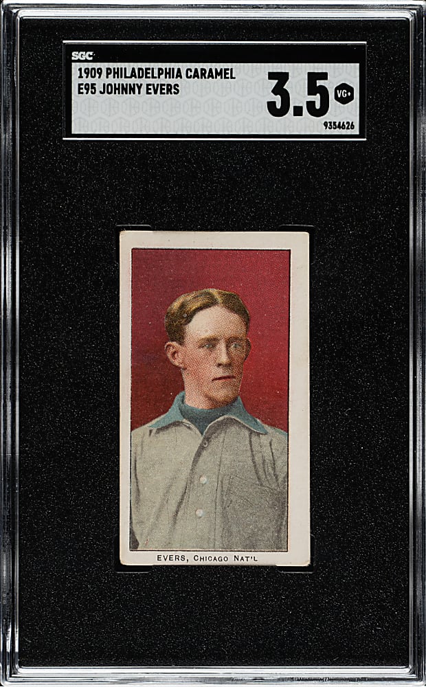1909 E95 Philadelphia Caramel Johnny Evers SGC VG+ 3.5