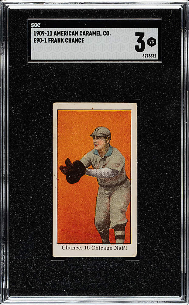 1909 E90-1 American Caramel Frank Chance SGC VG 3