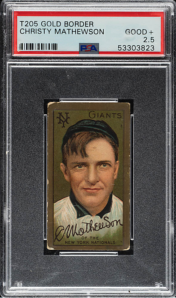1911 T205 Gold Border Christy Mathewson PSA GOOD+ 2.5