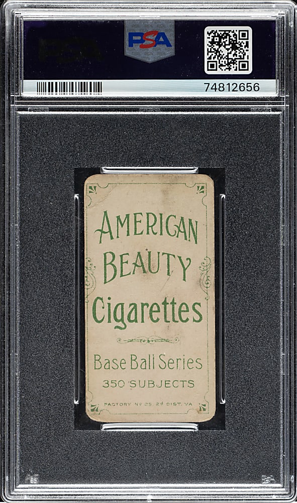 1909-1911 T206 White Border Joe Dunn PSA POOR 1 - American Beauty 350 Back