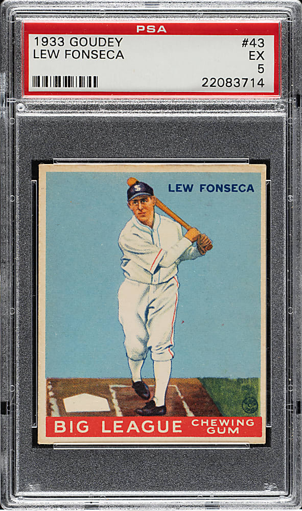 1933 R319 Goudey #43 Lew Fonseca PSA EX 5
