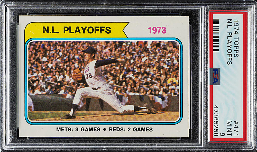 1974 Topps #471 NL Playoffs with Tom Seaver PSA MINT 9