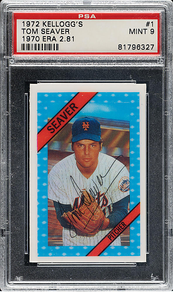 1972 Kellogg's #1 Tom Seaver 2.81 ERA PSA MINT 9