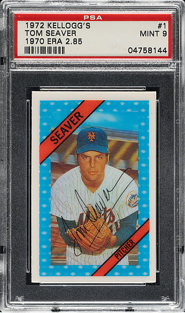 1972 Kellogg's #1 Tom Seaver 2.85 ERA PSA MINT 9
