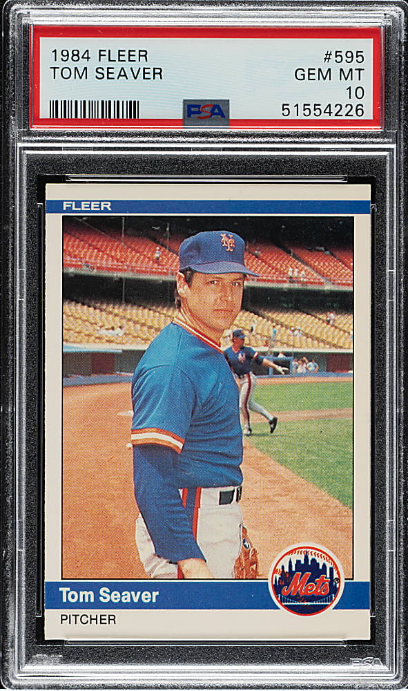 1984 Fleer #595 Tom Seaver PSA GEM MINT 10