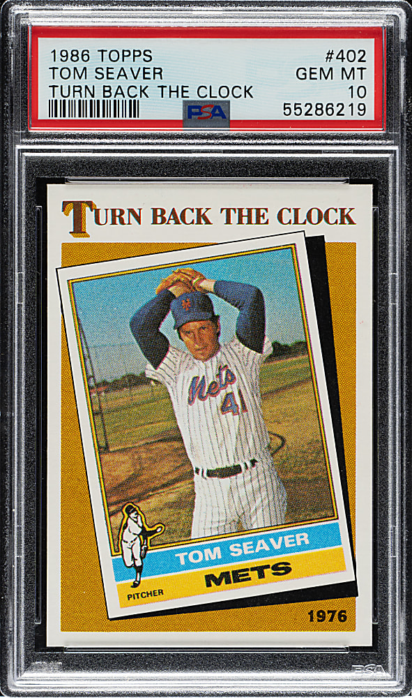 1986 Topps Turn Back The Clock #402 Tom Seaver PSA GEM MINT 10