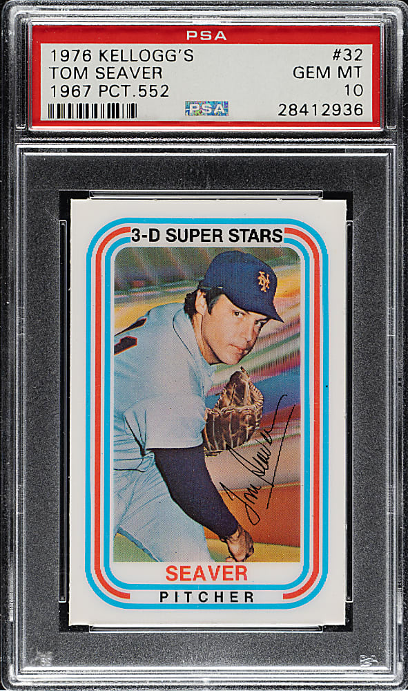 1976 Kellogg's #32 Tom Seaver .552 PCT PSA GEM MINT 10