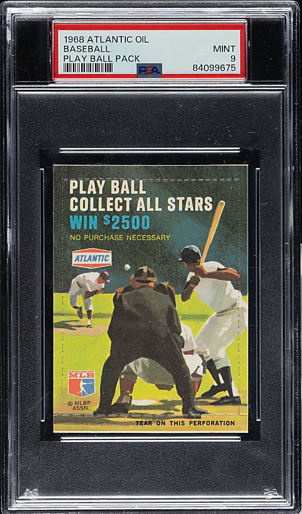 1968 Atlantic Oil Unopened Play Ball Pack PSA MINT 9