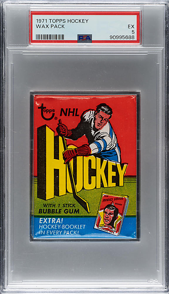 1971-1972 Topps Hockey Unopened Wax Pack PSA EX 5