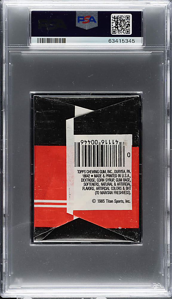 1985 Topps "WWF Pro Wrestling Stars" Unopened Wax Pack PSA NM-MT 8