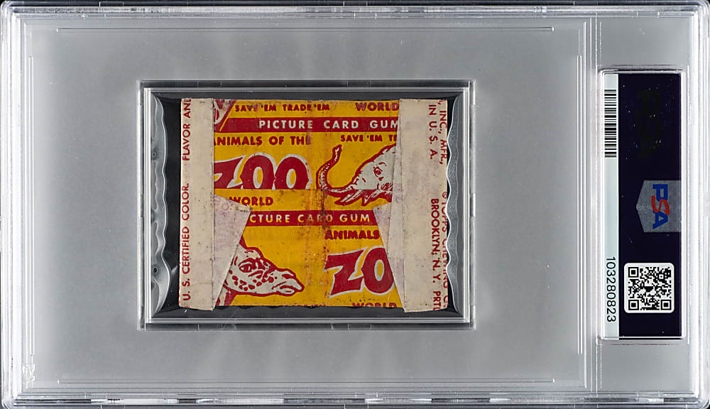1951 Topps "Animals of the World" Unopened One-Cent Wax Pack PSA NM 7